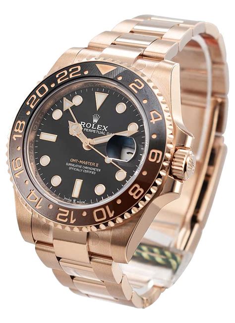 rolex gmt master 2 rose gold and steel|rolex gmt everose gold.